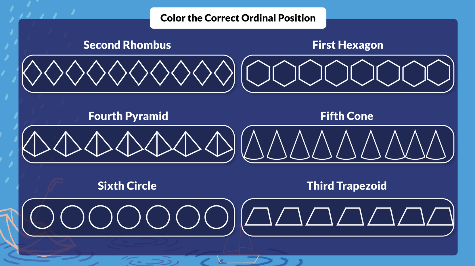 Color the Correct Ordinal Position